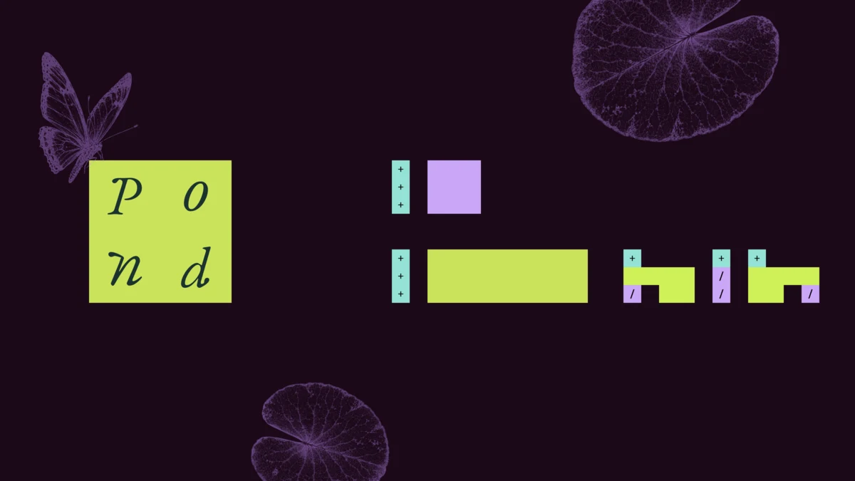 Bootloader frame 3: the Pond logo with a butterfly and lily pads.