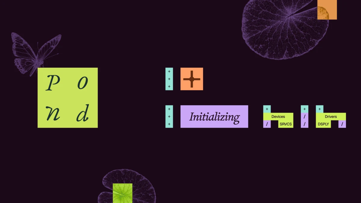 Bootloader frame 4: the Pond logo beside an “Initializing” label.